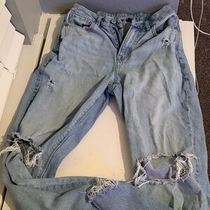 American Eagle Outfitters Light Blue Distressed Jeans